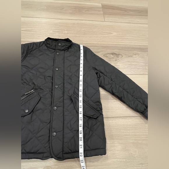 Barbour Chelsea Children's Black Nylon Quilted Zipper/Snap Closure Barn Jacket L - Picture 4 of 7